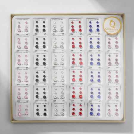 Pusets in a box of 108 pairs "Assorted" Rhil-1