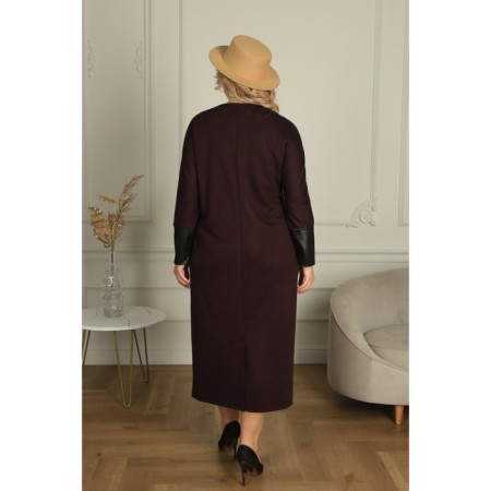 Female dress, size 50, burgundy color-11