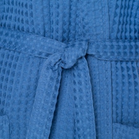 Wafel dressing gown men's elongated Ethel "BOHO" size 54-56, color blue, 100% cotton, 290 g/m2-5