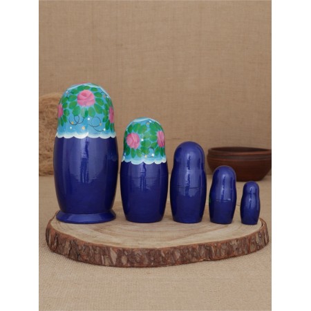 Nesting doll "lilac bouquet" 5 puppet-1