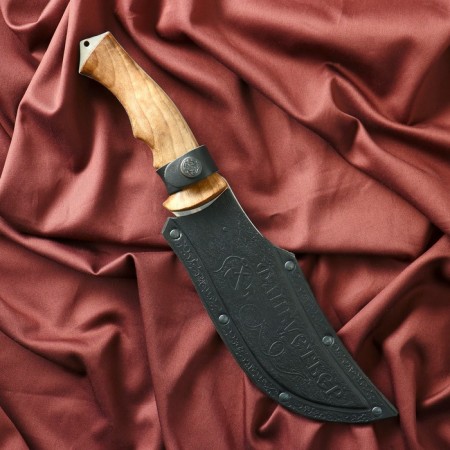 Caucasian knife, cutting "Phlibuster" with scabbard, steel - 40x13, steel - nut, 16 cm-4