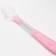A spoon for nursery for feeding silicone, from 5 months, pink color