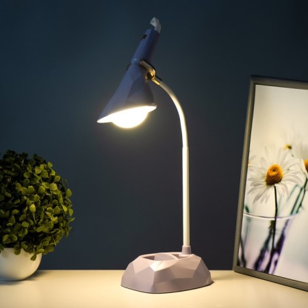 Delser table lamp LED 3W USB AKB Violet 14x13x39 cm Risalux-4