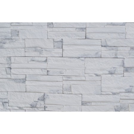 Gypsum tile "Rock" 0.5 sq.m. (26pcs in a set) White stone, 200x96 mm-1