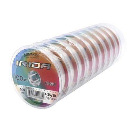 Namazu Irida, l = 100 m, d = 0.22 mm, test = 4.35 kg, transparent, packaging 10 pcs.