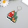 PVC keychain "Baby walks the dog - winter" Soft 6x5.9 cm