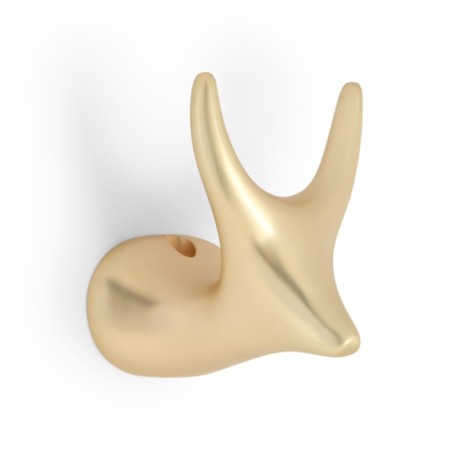 Furniture hook cappio bambi, two -rod, zinc, color satin gold