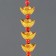 Plastic suspension, textiles "Muckains of iambic" 5 pcs 1.7x3.3x36 cm