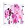 Carty clock is wall-mounted, interior "orchid", silent, 25 x 35 cm