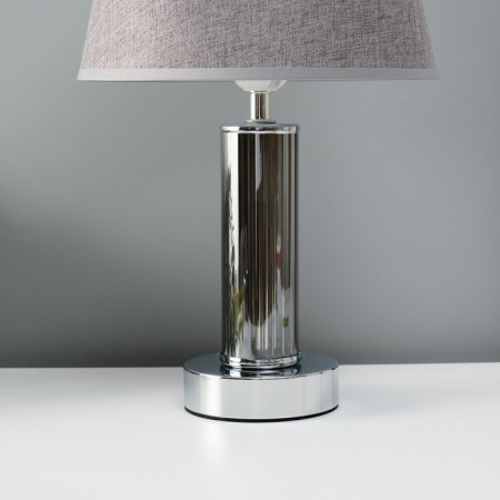 Table lamp "Arabesque" 1x40W E27 Chrome/gray 22x22x36cm-2