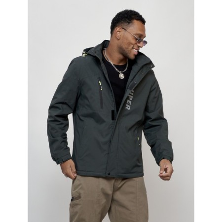 Sports male jacket, size 50, dark gray color-9
