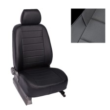 Авточехлы для Hyundai Elantra, 2012-, черный, экокожа, набор