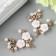 Decor for creativity Metal "Flower branch" pearls, rhinestones, gold 3.5x4 cm
