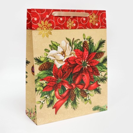 Gift, laminated, "Flowers" package, 31 x 40 x 11.5 cm-1