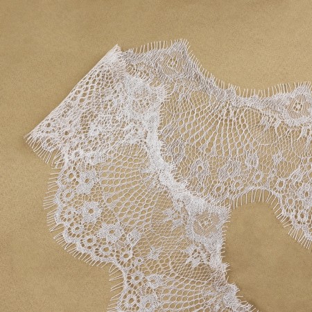 Lace cilia, 110 mm × 9 ± 0.5 m, in Bobin 3 pcs 3 m, ivory color-1