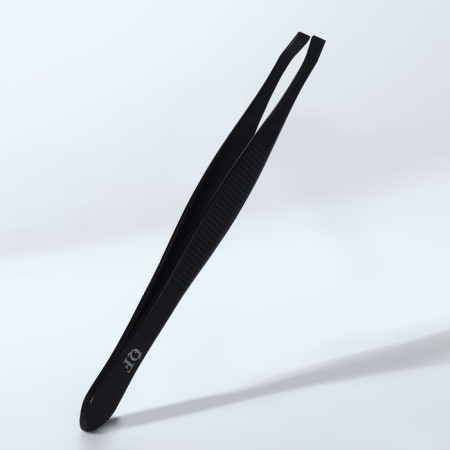 Pinzet "Premium" beveled, narrow, 9 × 0.6 cm, on the blist, black color-1
