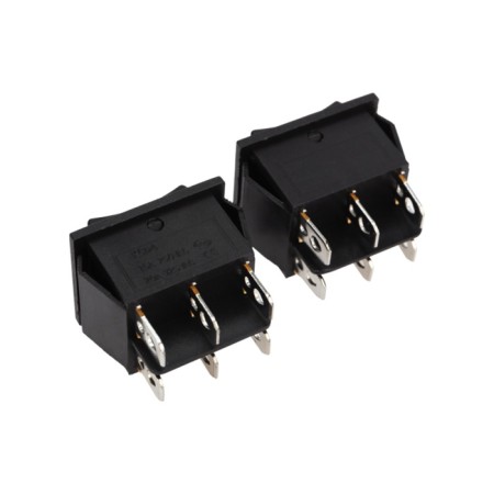 Klavim Switch 250V 15A (6C) (ON) -Off- (ON) Black with a neutral b/fix (RWB-508, SC-767)-3