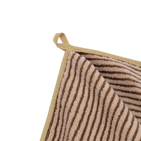 Set of towels "strip", size 30x70 cm, 70x130 cm, beige color-3