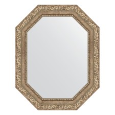 Mirror in the baguette frame, vignette antique silver 85 mm, 60x75 cm