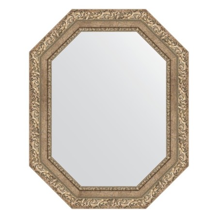 Mirror in the baguette frame, vignette antique silver 85 mm, 60x75 cm