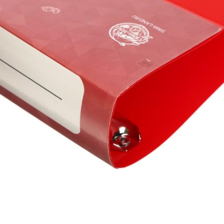 Folder on 4 rings A4, Calligrata, 40 mm, 700 μm, internal and end pocket, red-2