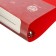 Folder on 4 rings A4, Calligrata, 40 mm, 700 μm, internal and end pocket, red