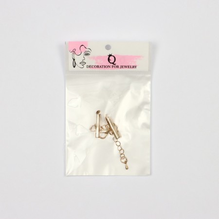 Counter for a bead bracelet (pair) 20mm, with a chain extension cord, color gold-4