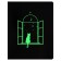 Notebook of 48 sheets in a cage on a clip "Magic", cover shaking cardboard, VD-smoke, fluorescent paint, mix