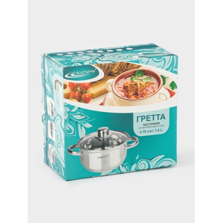 Gretta pan, 1.6 l, d = 16 cm, glass cover, capsule, induction-6