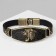 Bracelet Unisex "Atlant" tiger, black color with black gold, 22 cm