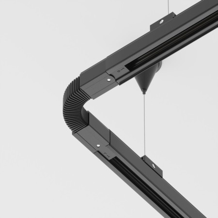 The Connector is flexible for the Technical TRA005CF-31B overhead track system, 24,2x3.3.3.2 cm, black color is black-3