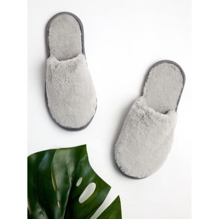 Slippers female closed nose, size 36-38, color gray color-5