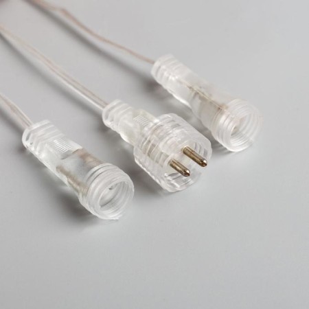 Garland “icicles rhyflated” 2.5 × 0.3 m, IP65, transparent thread, 192 LED, glow of multi with the effect of 12 V effect-6