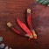 Wooden souvenir "Butterfly knife" red granite