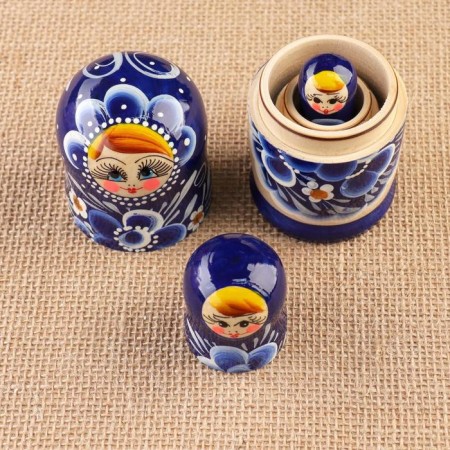 Nesting doll 3 puppet "Zoya" 11 cm, manual painting-2