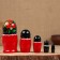 Nesting doll "Vika", black dress, 5 doll, 16 cm
