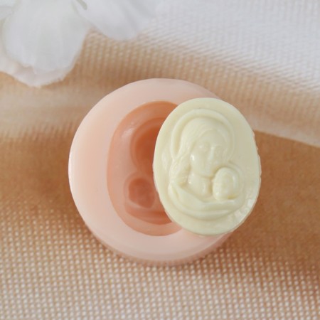 Mold Silicon "Virgin Mary" 2.3x1.7x0.7 cm