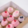 Box for 12 cupcakes with a window, craft, 32.5 x 25.5 x 10 cm
