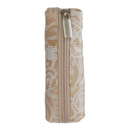 Key of zipper, ring, beige color