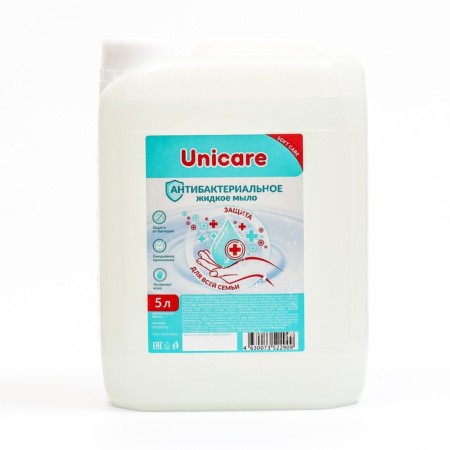 Antibacterial liquid soap Unicare, PVC, 5l