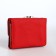 Women's wallet on the button, red color