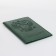 Passport cover, dark green color