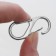 Metal carbine, double, 40 × 18 mm, 5 pcs, silver color