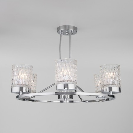 Ceiling chandelier with glass ceilings Calle, 40W, E27, 65x65x42 cm-1
