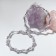 Ring earrings "Pearl thread" d = 5, lilac color in silver