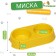 Double plastic bowl 29.5 x 16.5 x 5 cm, yellow mother
