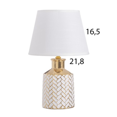 Table lamp "Marta" 1x40W E14 white/gold 22.5x22.5x36cm-5