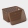 Storage box with a rattan lid, 23 l, 45 × 30 × 26.5 cm, brown color