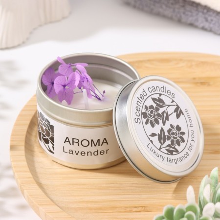 Aromatic candle in a jar, sea, flowers, 4.5x6 cm, mix-7
