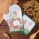 Set of kitchen shade "Kurochka": mittens 20x28 cm, severity 17x17 cm, 35% cotton, 65% p/e